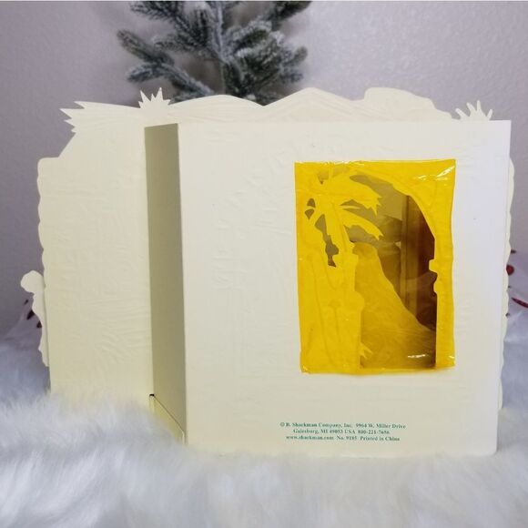 B. Shackman And Co. 1994 Christmas Nativity Jumbo Creche Card 3D Die Cut Pop Out - Picture 6 of 12